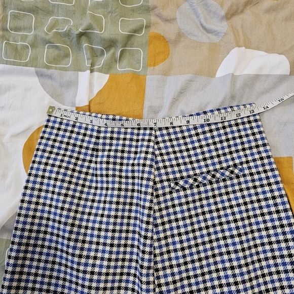 ZARA blue and white check gingham print skirt - Picture 3 of 5